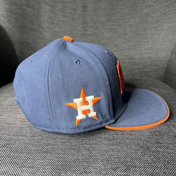 Houston Astros Fanatics SnapBack Hat Cap Blue Script Embroidered MLB Baseball - Picture 3 of 11